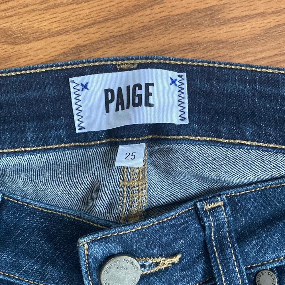 Paige Kylie Crop Skinny Rolled Hem Jeans - Picture 3 of 7